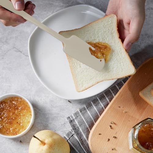 Vovoly 2-Pack Silicone Jar Spatulas | Heat Resistant Non-Stick Mini Scrapers for Jars & Blenders | BPA Free, 11 IN, Blac